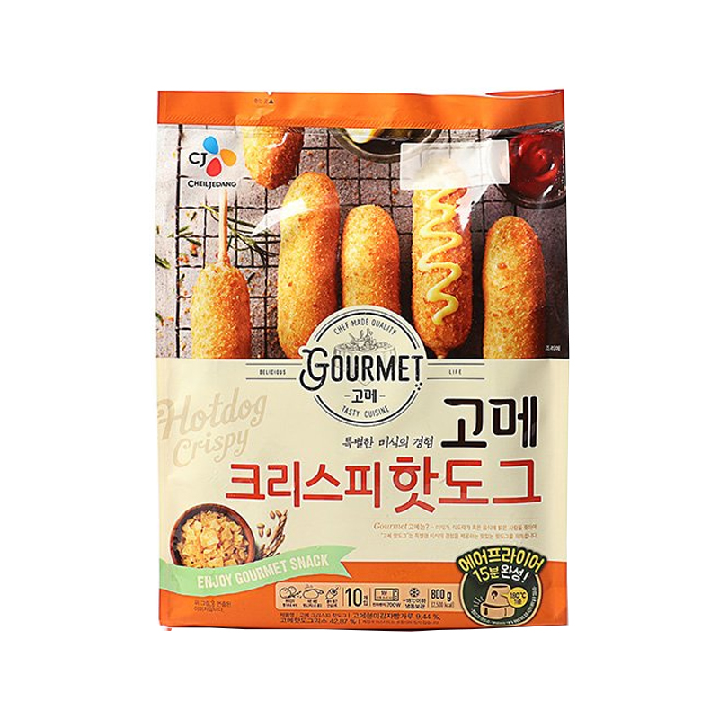 CJ Gourmet Crispy Premium Hot Dog (F/ E) 800g x 8