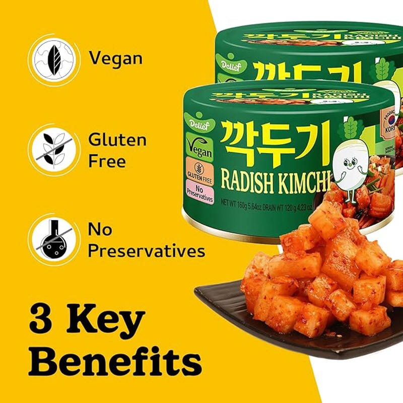 DELIEF Radish Kimchi Can 160g x 24
