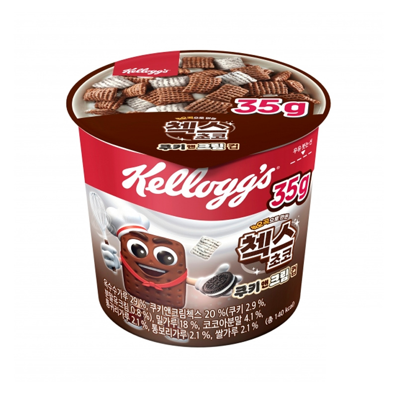 KELLOGG'S Chex Choco Cookies & Cream Cup Cereal 35g x 12