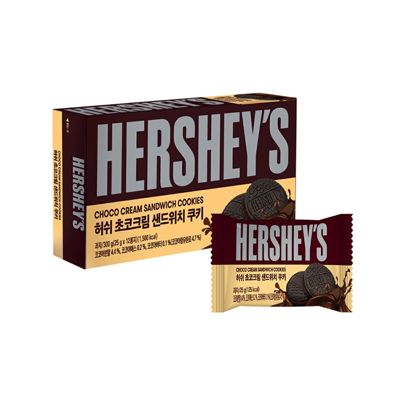 HERSHEY'S Chocolate Cream Sandwich Cookie 300g x 12