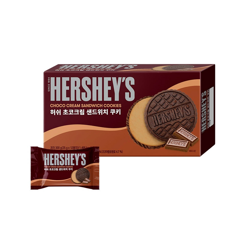 HERSHEY'S Chocolate Cream Sandwich Cookie 300g x 12