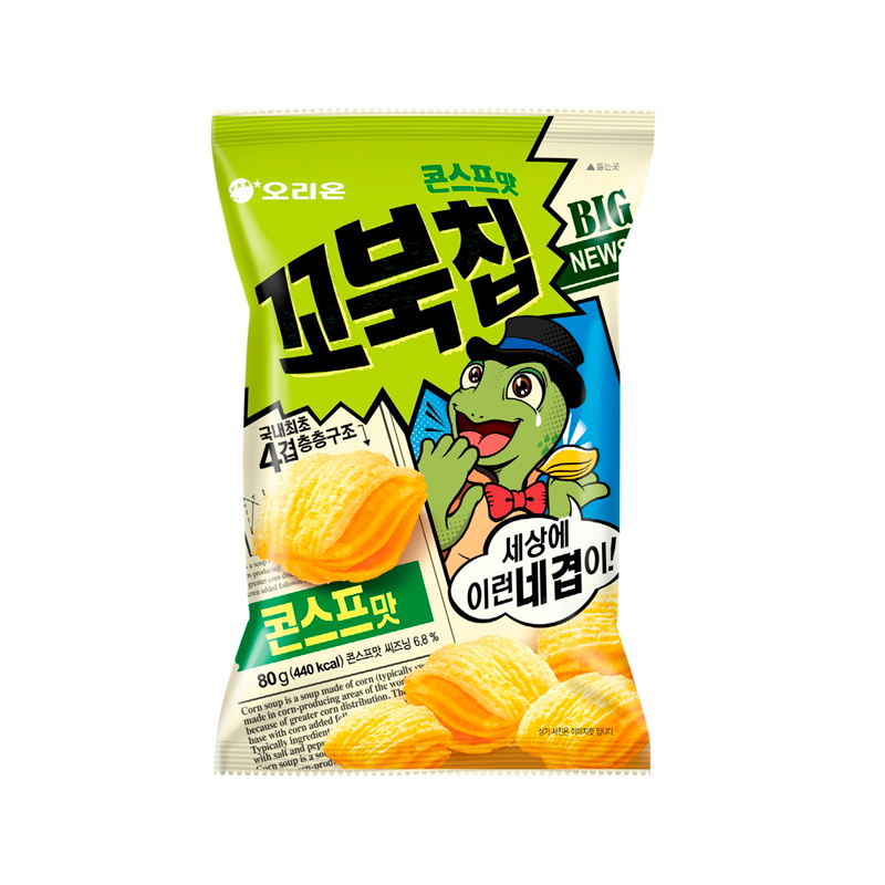 ORION Turtle chip Corn Soup Flavor (E) 80g x 12