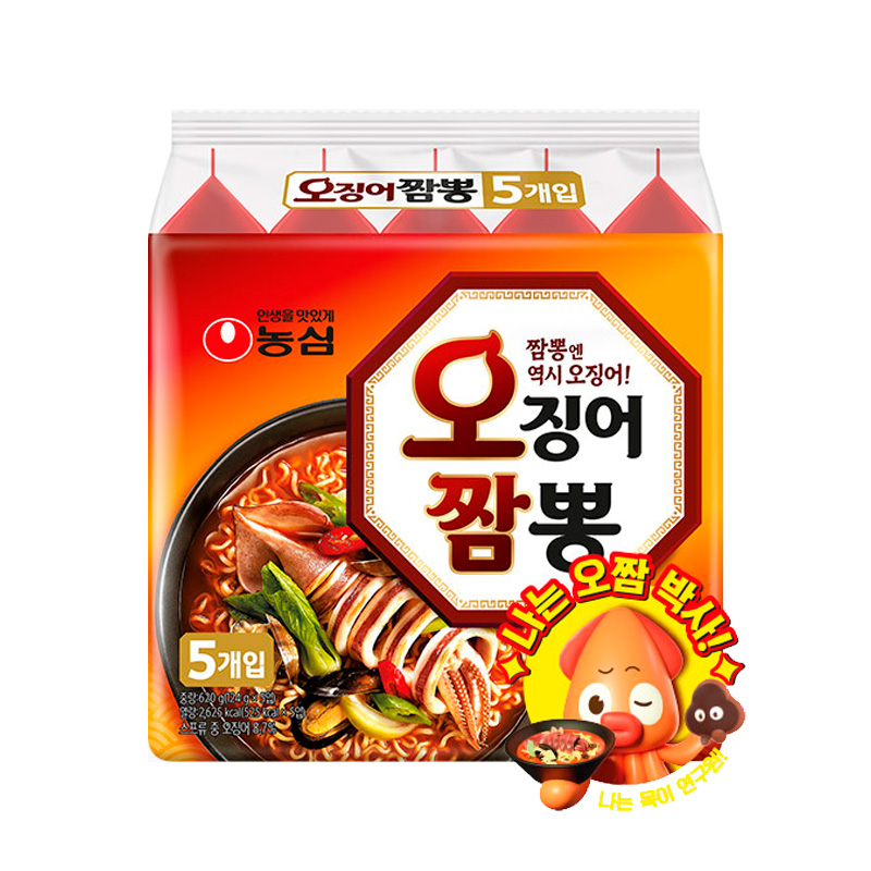 NONGSHIM Squid Champong Noodle Soup 124g x 5p x 8