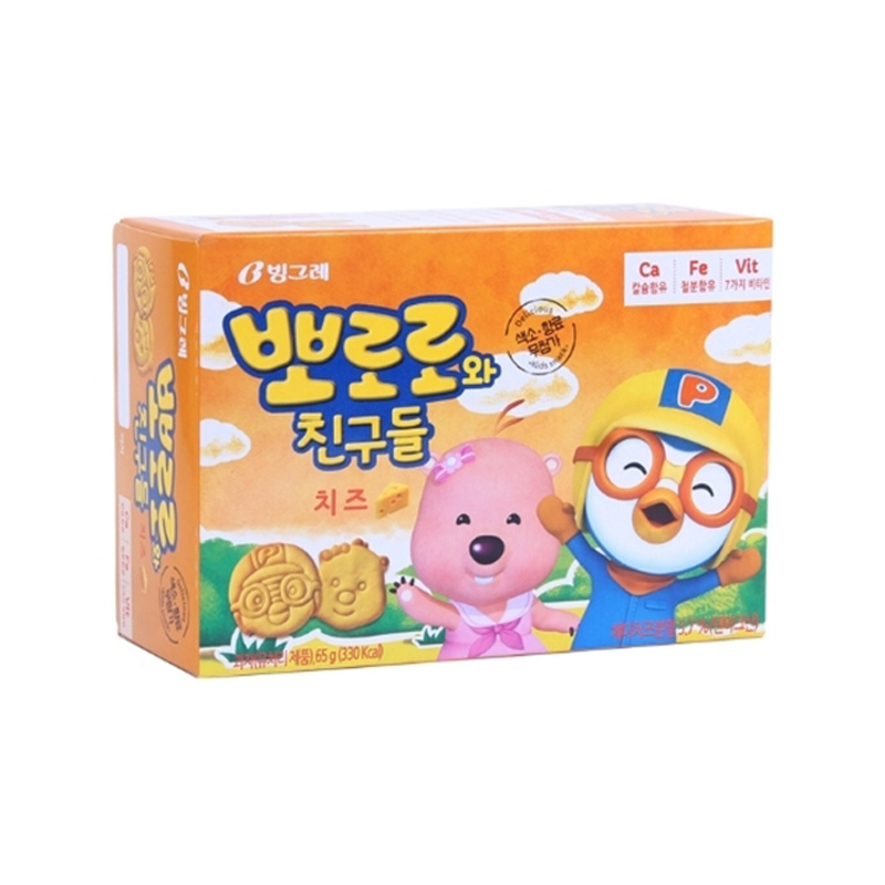 BINGGRAE Pororo Cookie Cheese 65g x 20