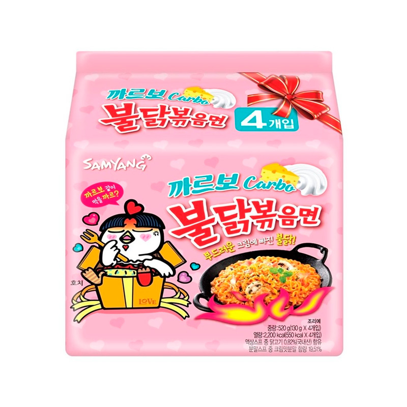 SAMYANG Hot Chicken Flavor Ramen Carbonara 130g x 4p x 8