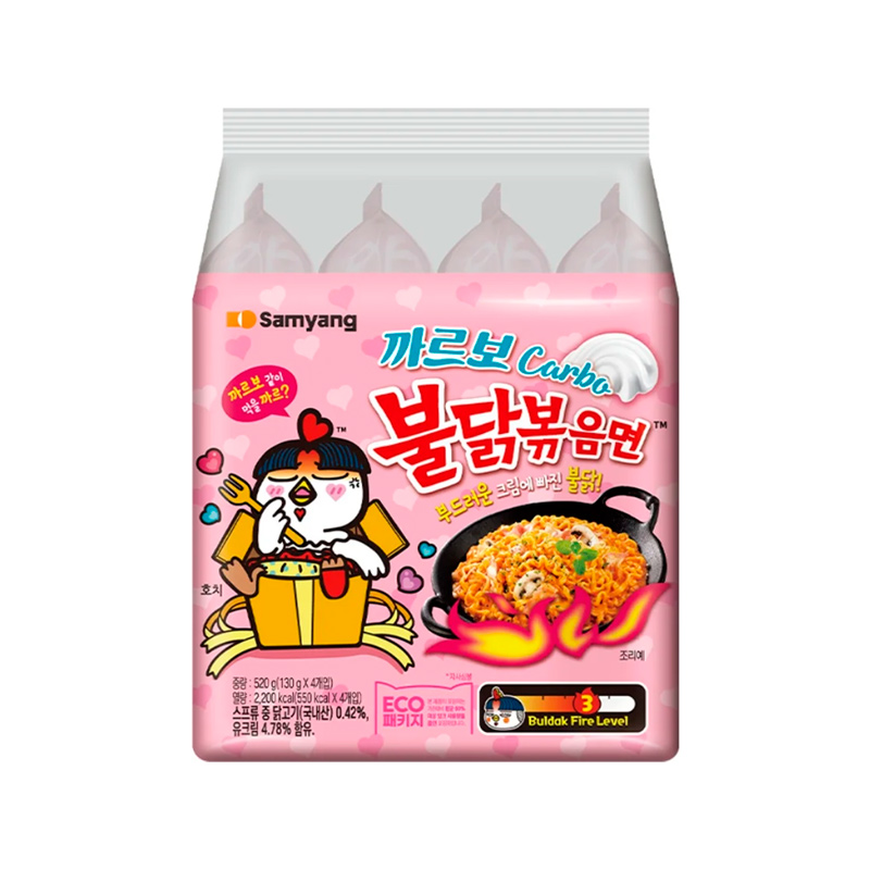 SAMYANG Buldak Flavor Ramen Carbonara 130g x 4p x 8