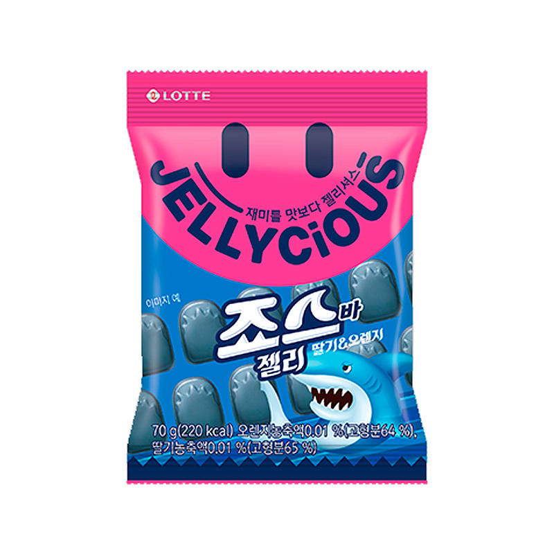 LOTTE Jellycious Jaws Bar Jelly 70g x 32