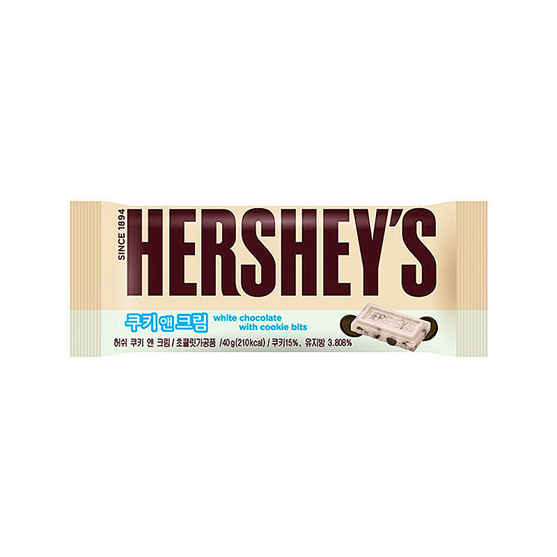 HERSHEY'S Regular Bar Cookie & Cream 40g x 96