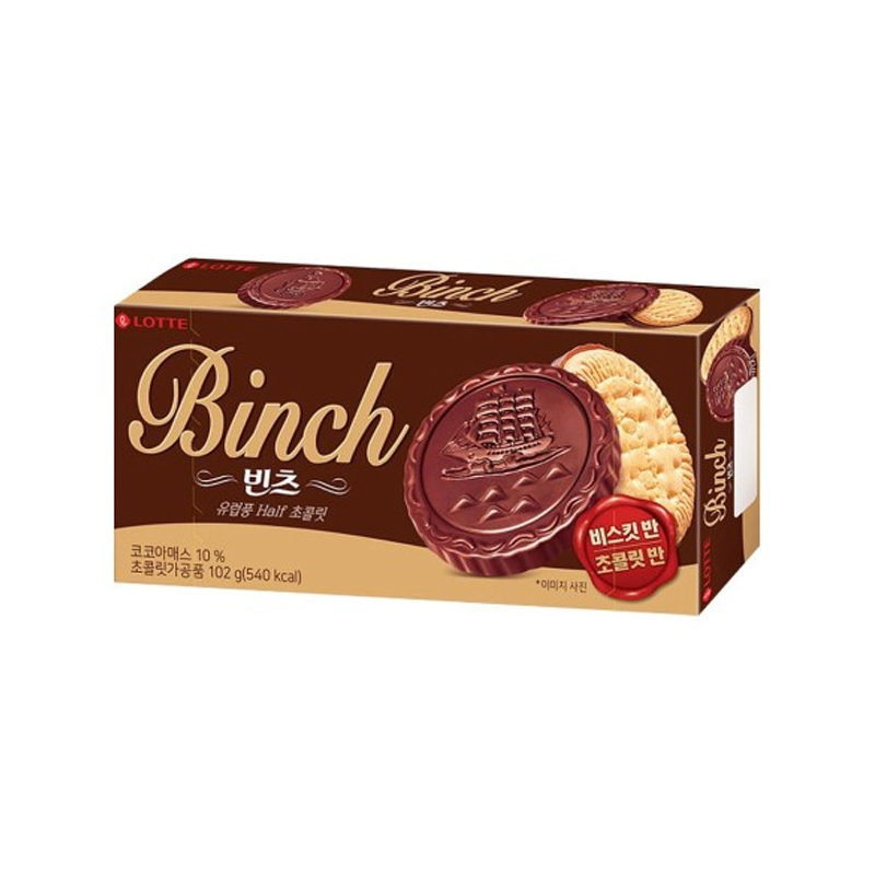 LOTTE Binch Chocolate Cracker 102g x 20