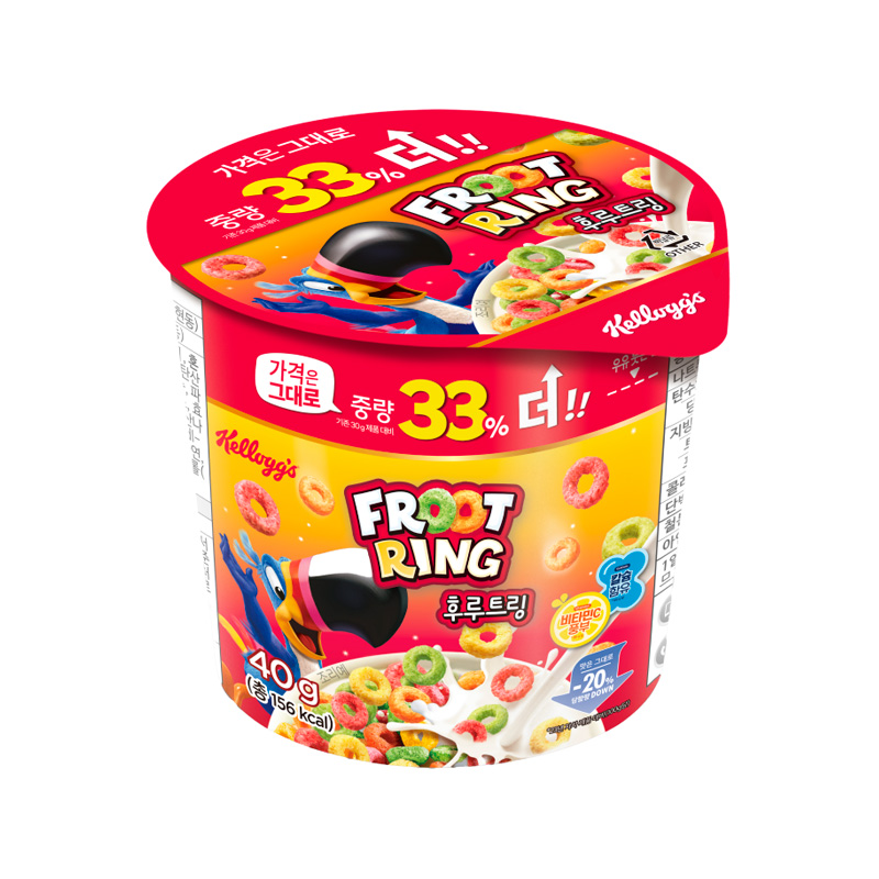 KELLOGG'S Fruit Ring Cup Cereal 40g x 12