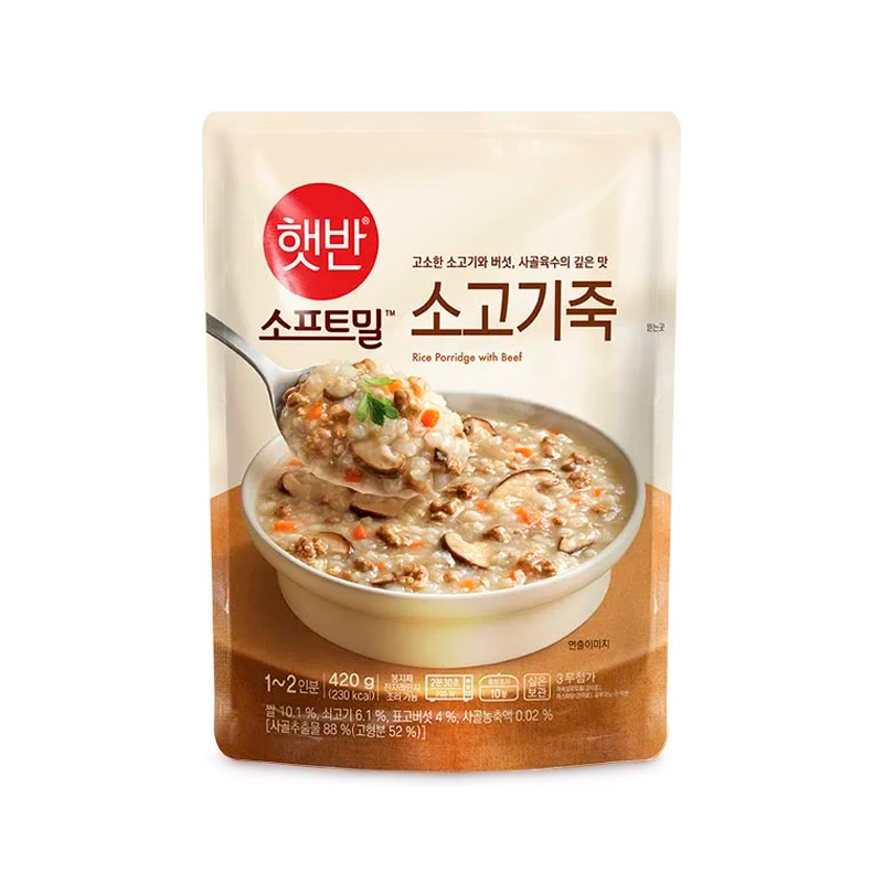 CJ Instant Beef Porridge Pouch 420g x 21