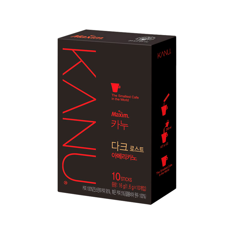 DONGSUH Maxim Kanu Dark Roast Americano Regular 1.6g x 10p x 10