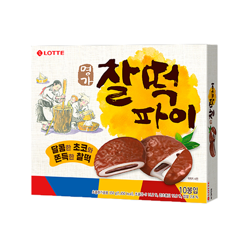 LOTTE Glutinous Rice Cake Pie Choco 350g x 8