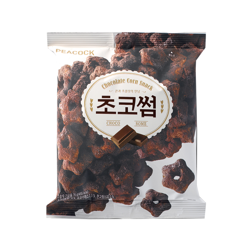 PEACOCK Star Shape Chocolate Flavor Snack 76g x 16