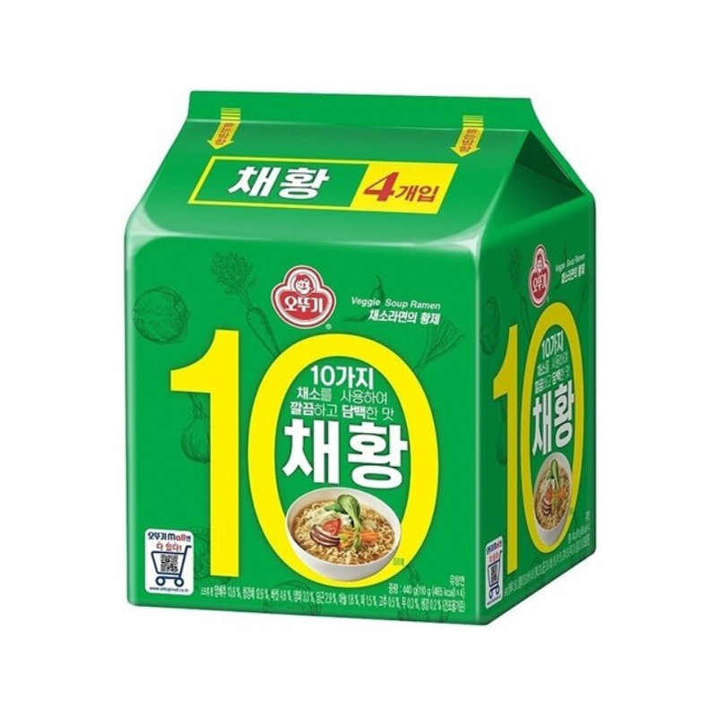 OTTOGI 10 Veggie Soup Ramen 110g x 4p x 8