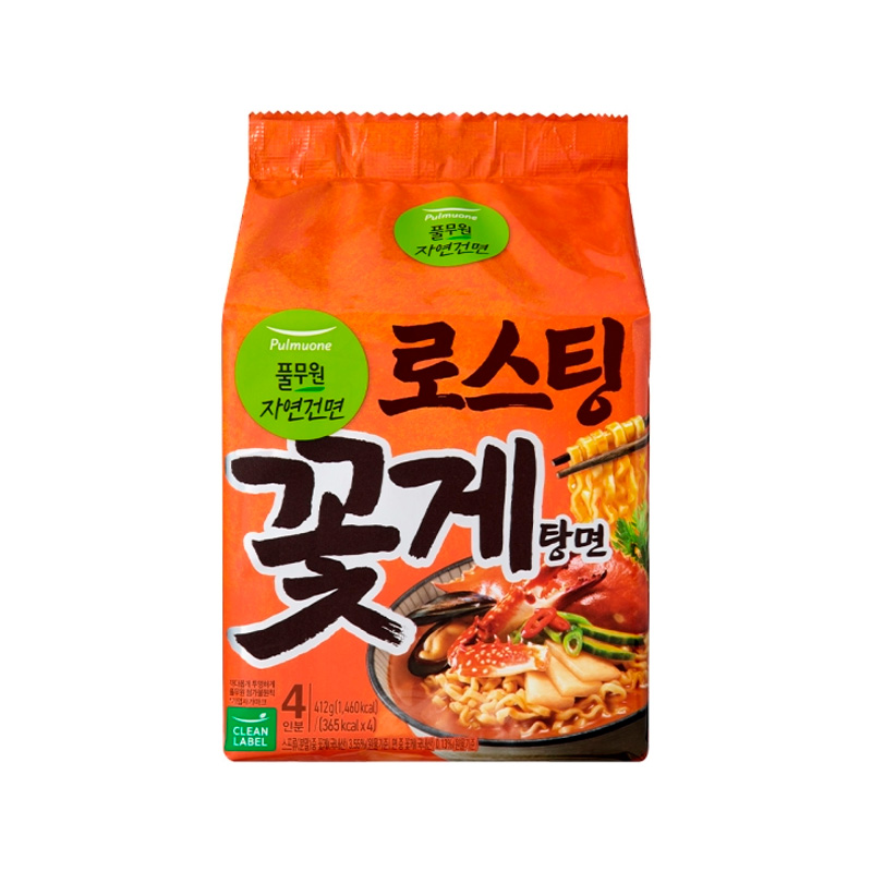 PULMUONE Non-fried Crab soup Ramen 103g x 4p x 8