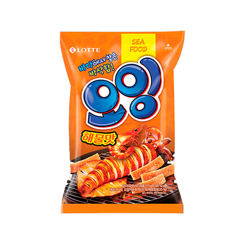 LOTTE Oing! Squid Flavor Snack 75g x 20