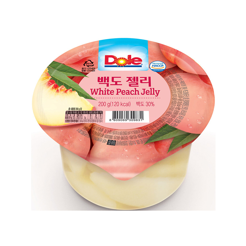 DOLE Cup Jelly White Peach 200g x 6