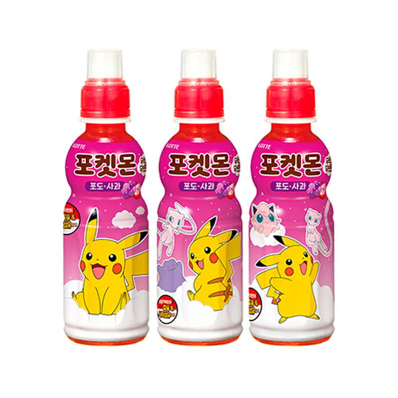 LOTTE CHILSUNG Pokemon Grape & Apple Drink 235ml x 24