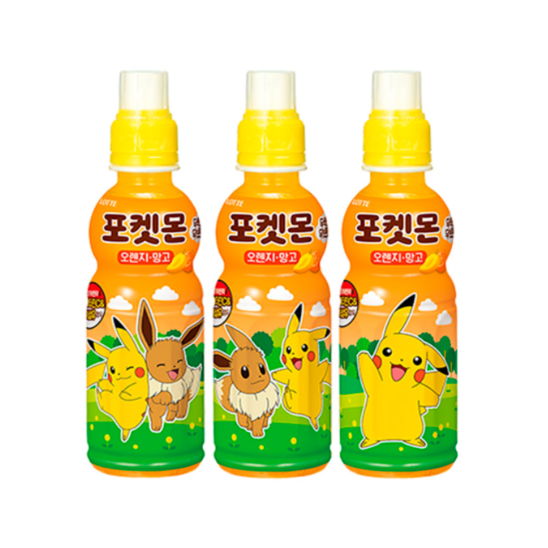 LOTTE CHILSUNG Pokemon Orange & Mango Drink 235ml x 24