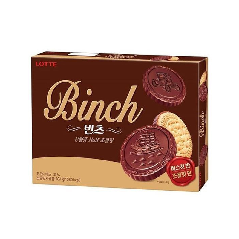 LOTTE Binch Chocolate Cracker 204g x 16