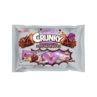 LOTTE Crunky Double Crunch Chocolate Bar Mini 361g x 4