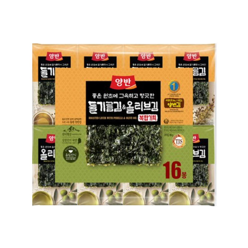 DONGWON Perilla & Olive Oil Roasted Laver 4.5g x 16p x 10