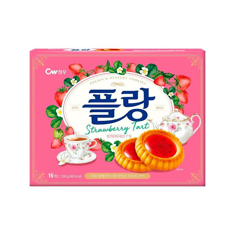 CW Flan Strawberry Tarte Cookie 160g x 8