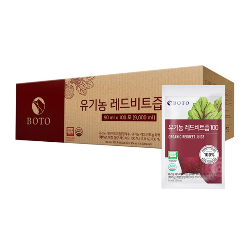 BOTO Organic Red Beet Juice 100% 90ml x 100p x 1