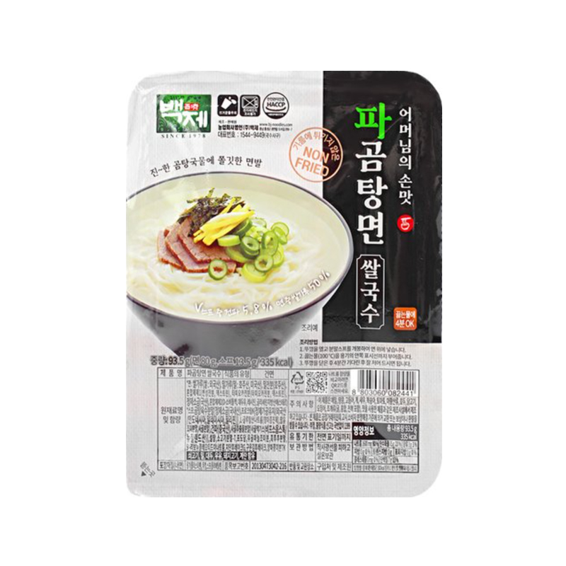 BAEKJE Green Onion Beef Bone Soup Rice Noodle 93.5g x 30