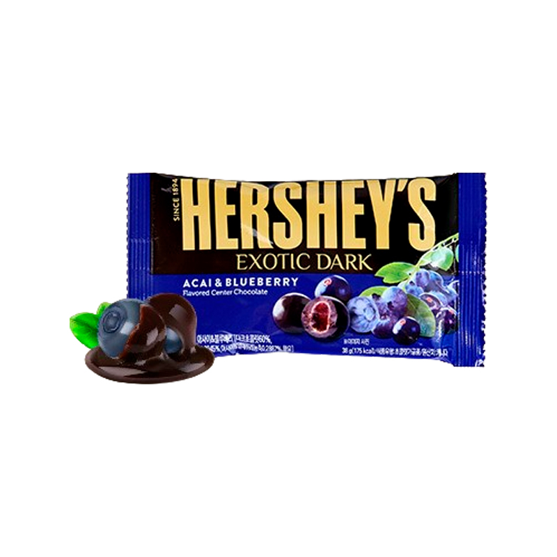 HERSHEY'S Exotic Dark Chocolate Acai & Blueberry 38g x 144