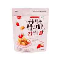 KEMY Korean 21 Grain Crispy Roll Strawberry Mini 80g x 30