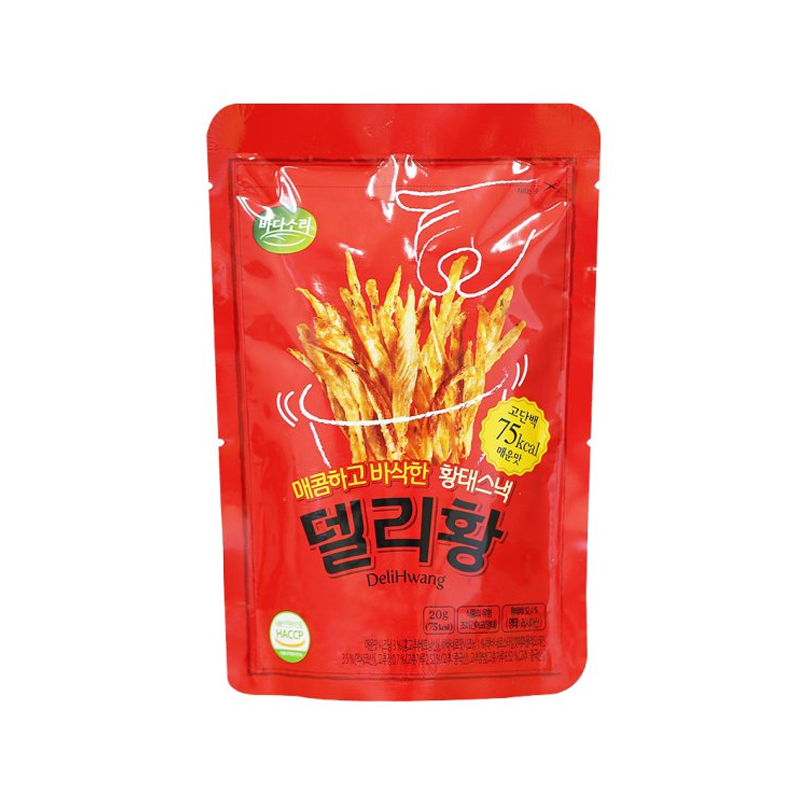 BADASORI DeliHwang Dried Pollack Snack Spicy Flavor 20g x 20