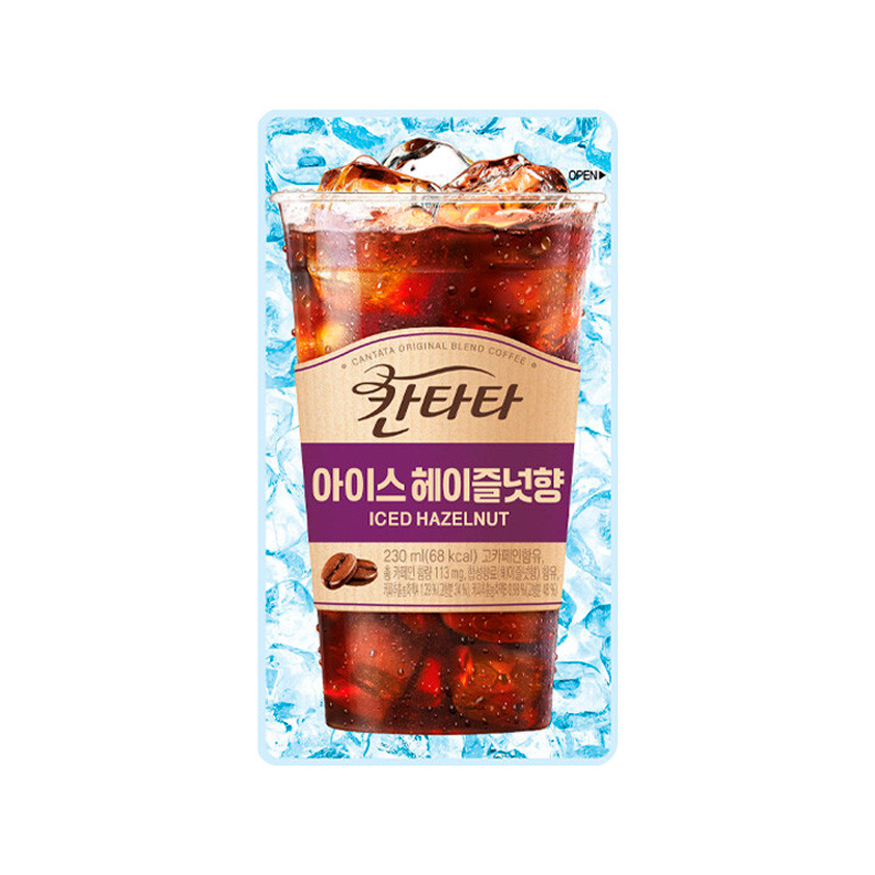 LOTTE CHILSUNG Cantata Iced Coffee Hazelnut 230ml x 50