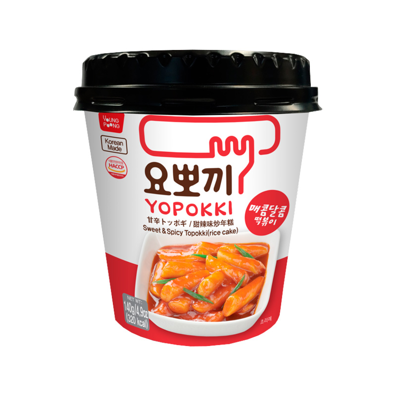 YOUNGPOONG Yopokki Spicy and Sweet Tteokbokki Cup 140g x 30