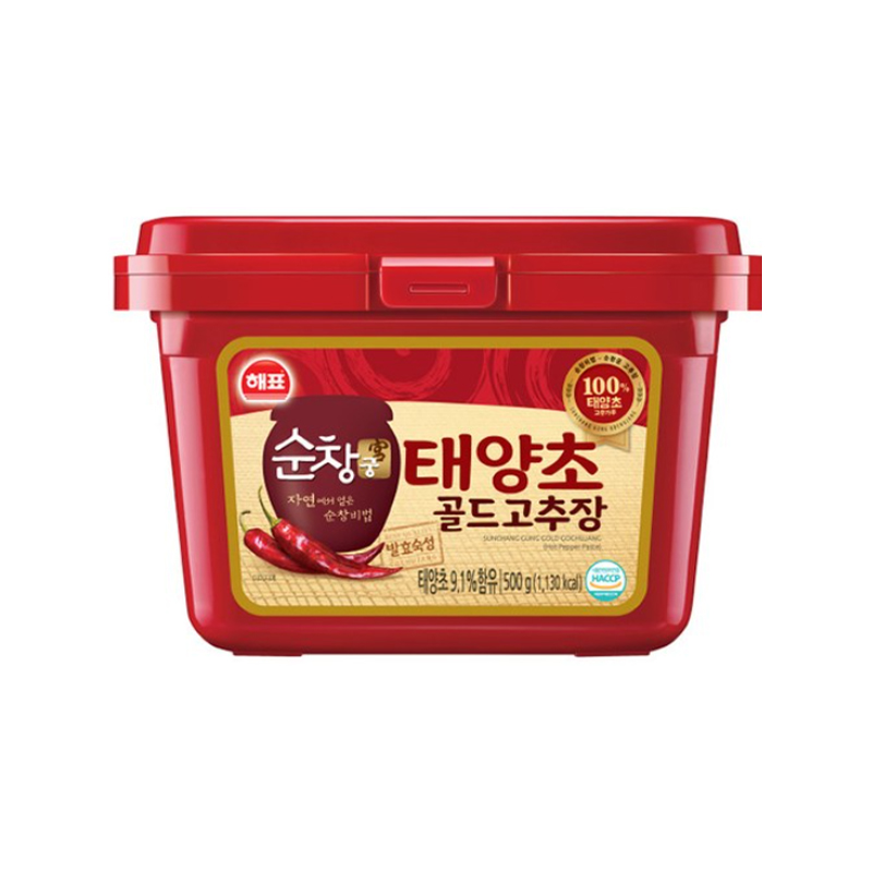 SAJO HAEPYO Sunchanggung Taeyangcho Gold Red Pepper Paste (E) 500g x 20