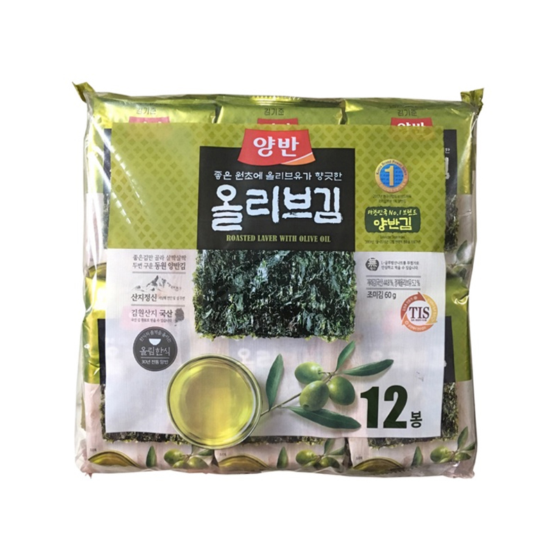 DONGWON Olive Oil Roasted Laver 4.5g x 12p x 10