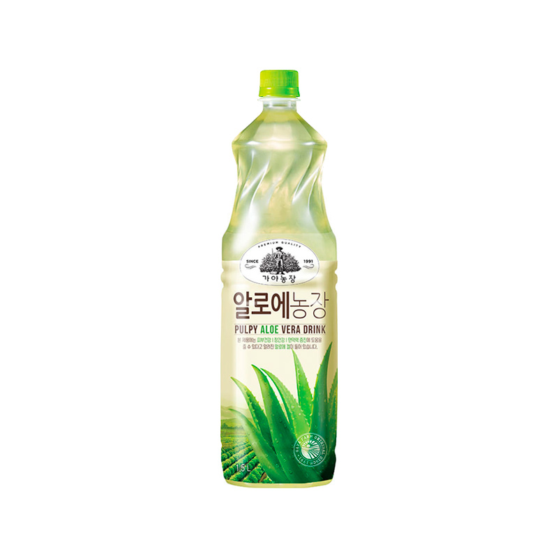 WOONGJIN Gaya Farm Pulpy Aloe Juice PET 1500ml x 12