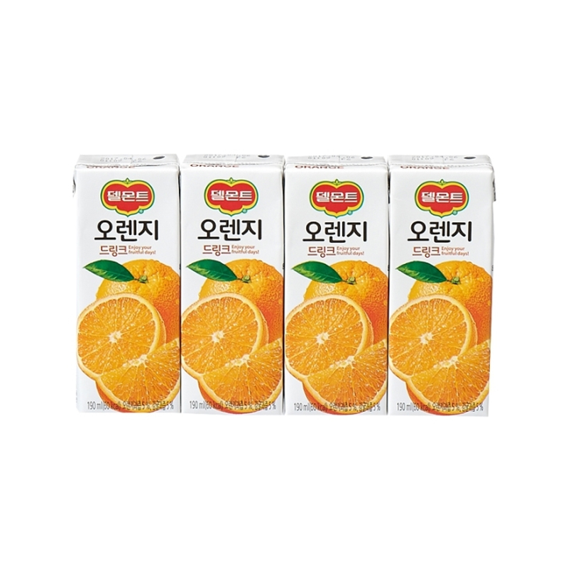 LOTTE CHILSUNG Delmonte Orange Drink 190ml x 32