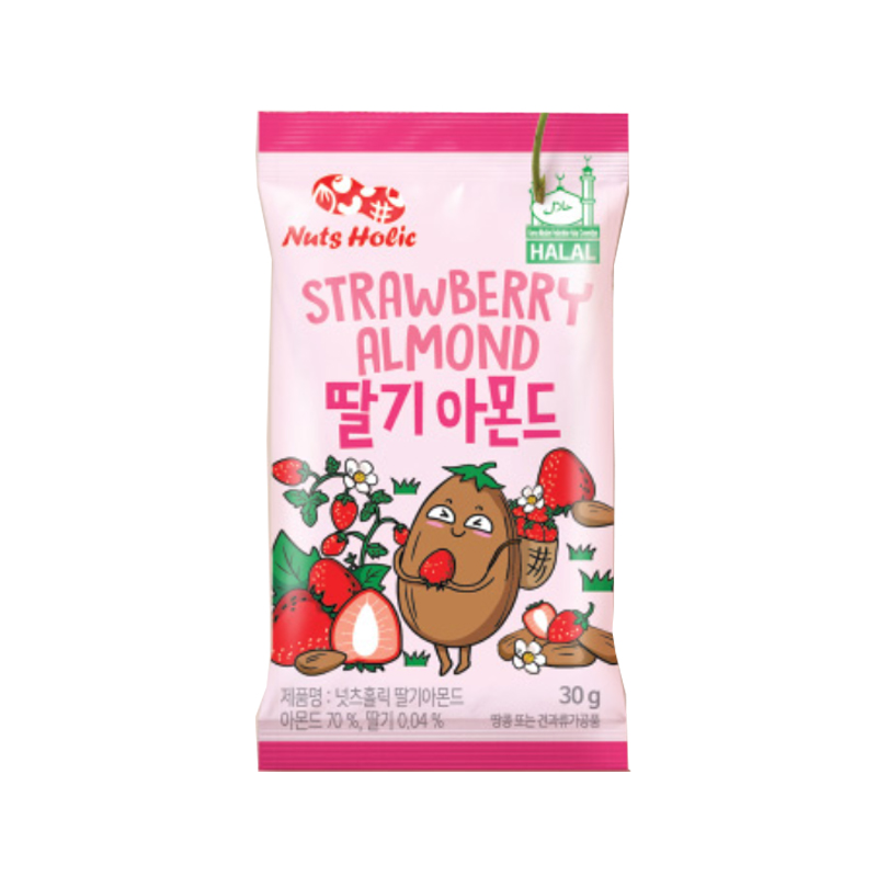 SUNMYUNG Nuts Holic Strawberry Milk Almond HALAL 30g x 160