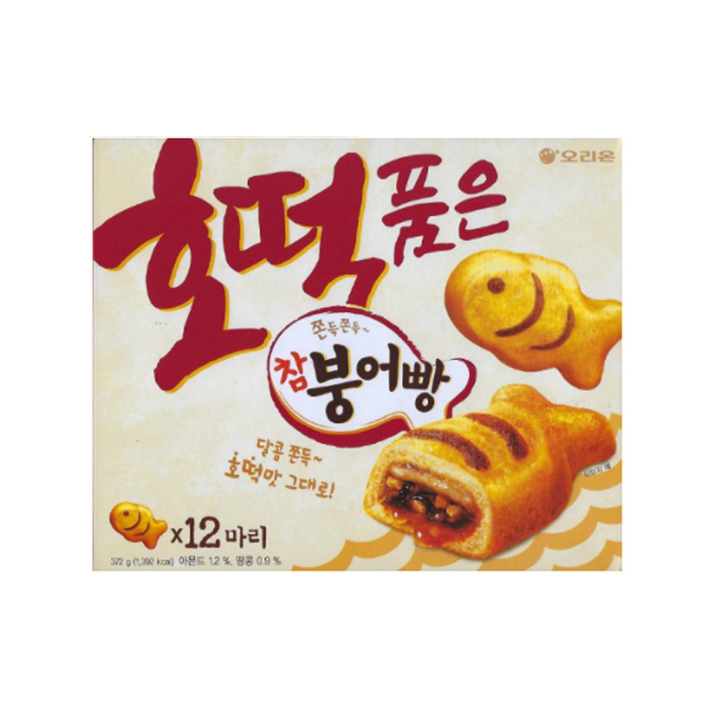 ORION Fish Shape Cake Fried Peanut Korean Pancake Flavour 372g x 8