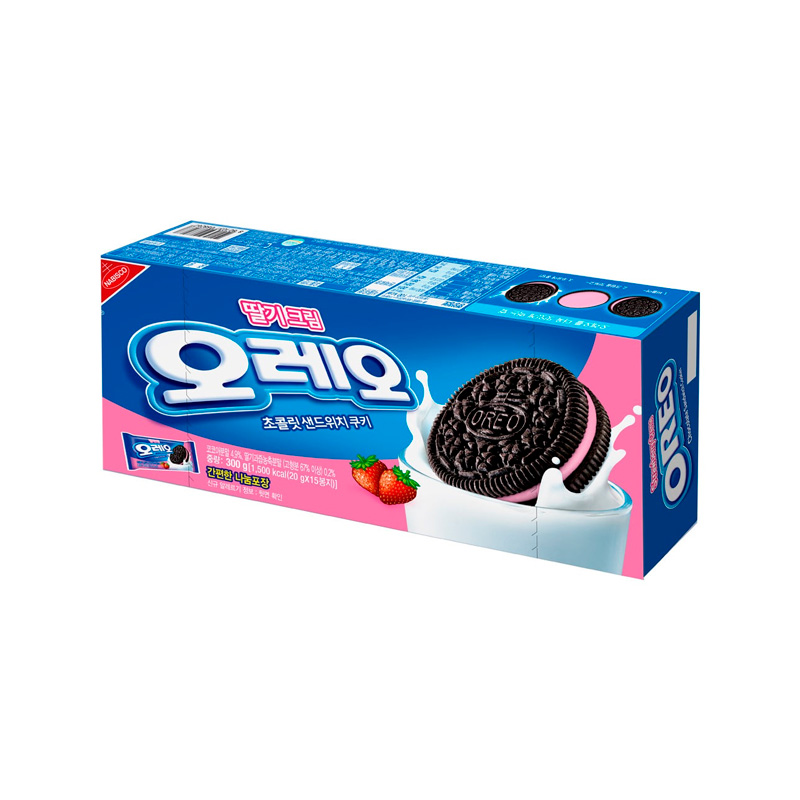 DONGSUH Oreo Chocolate Sandwich Cookie Strawberry Cream 300g x 12