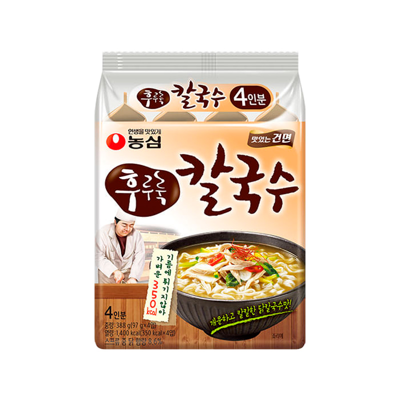 NONGSHIM Hooroorook - handmade chopped noodles 97g x 4p x 8
