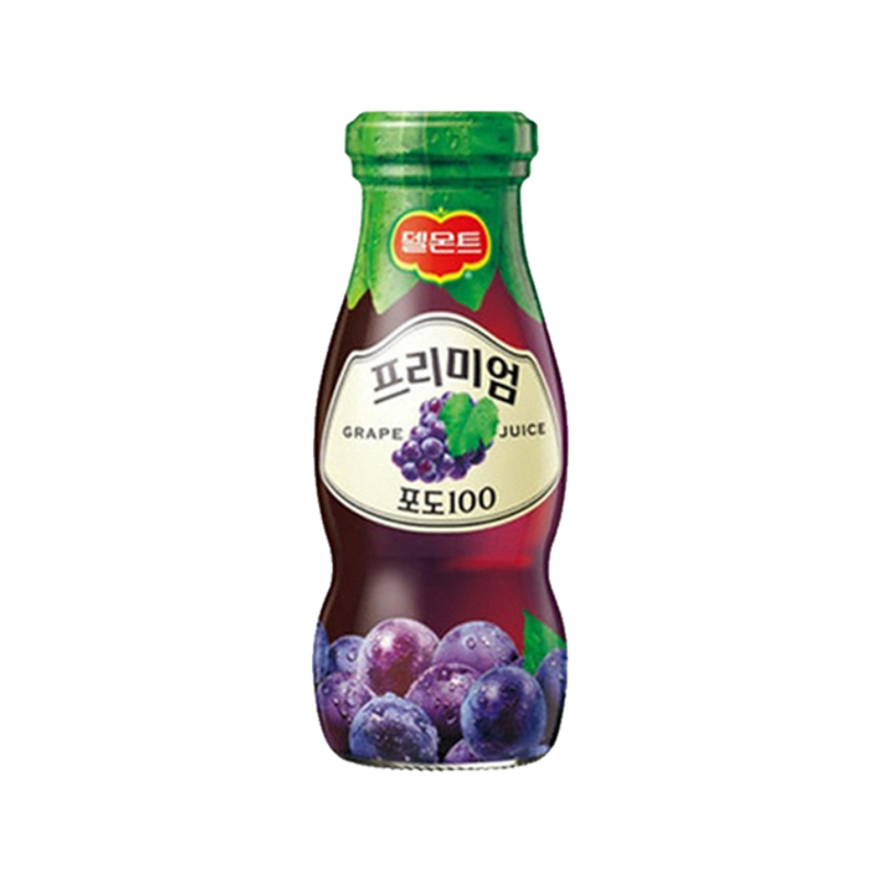 LOTTE CHILSUNG Delmonte Fruit Juice Bottle Set Grape 180ml x 12p x 4