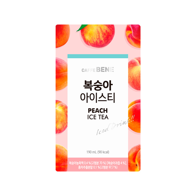 CAFFE BENE Peach Ice tea 190ml x 50