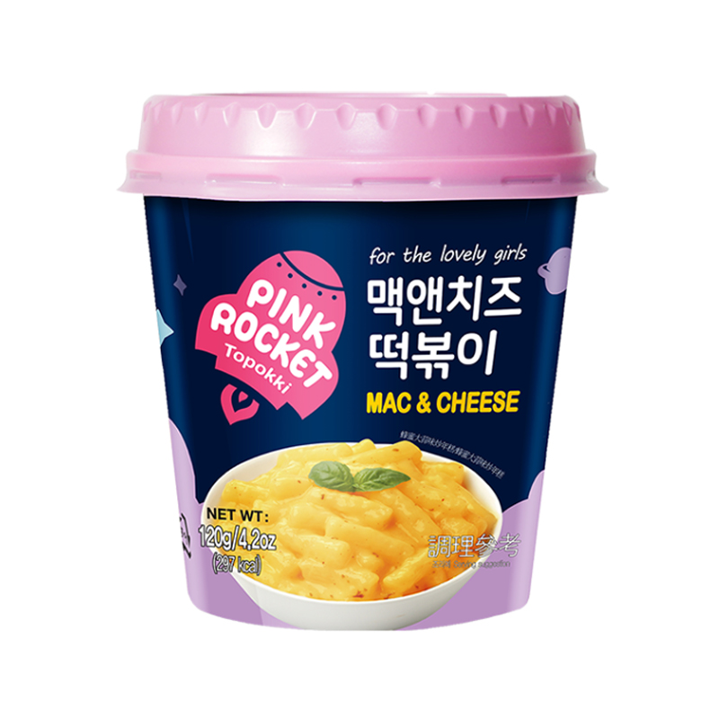 YOUNGPOONG Pink Rocket Mac & Cheese Tteokbokki Cup 120g x 30