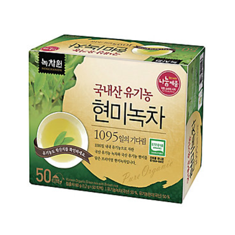 NOKCHAWON Orgarganic Green Tea WithBrown Rice 1.2g x 50p x 30