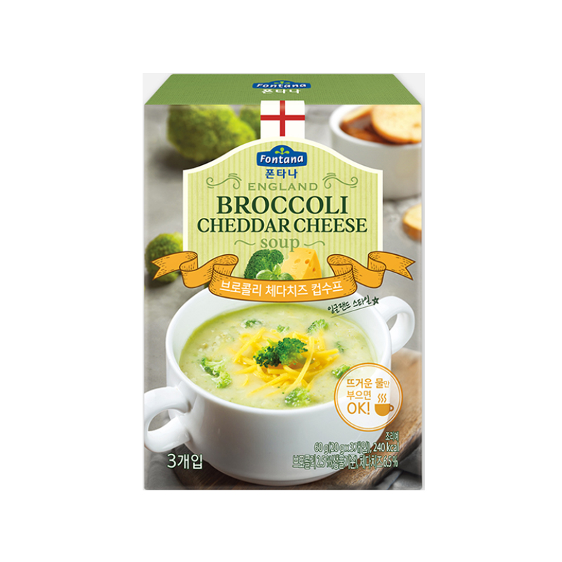 SEMPIO Fontana England Broccoli & Cheddar Cheese Soup 20g x 3p x 12