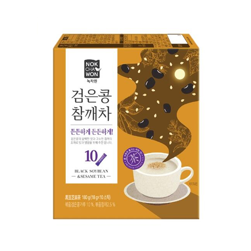 NOKCHAWON Black Soybean & Sesame Tea 18g x 10p x 12