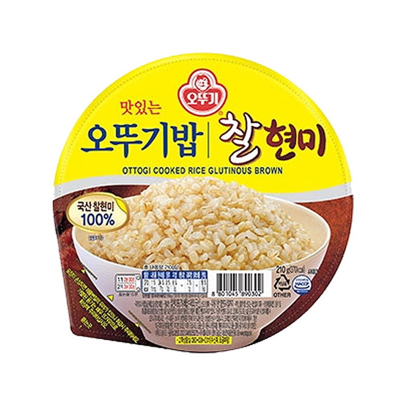 OTTOGI Cooked Glutinous Brown Rice 210g x 12